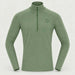 Norrøna men's Femund PureUll Half Zip in Deep Lichen Green – front
