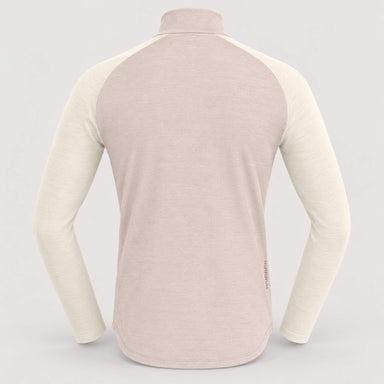 Norrøna men's Femund PureUll Half Zip in Oatmeal/Whisper White – back
