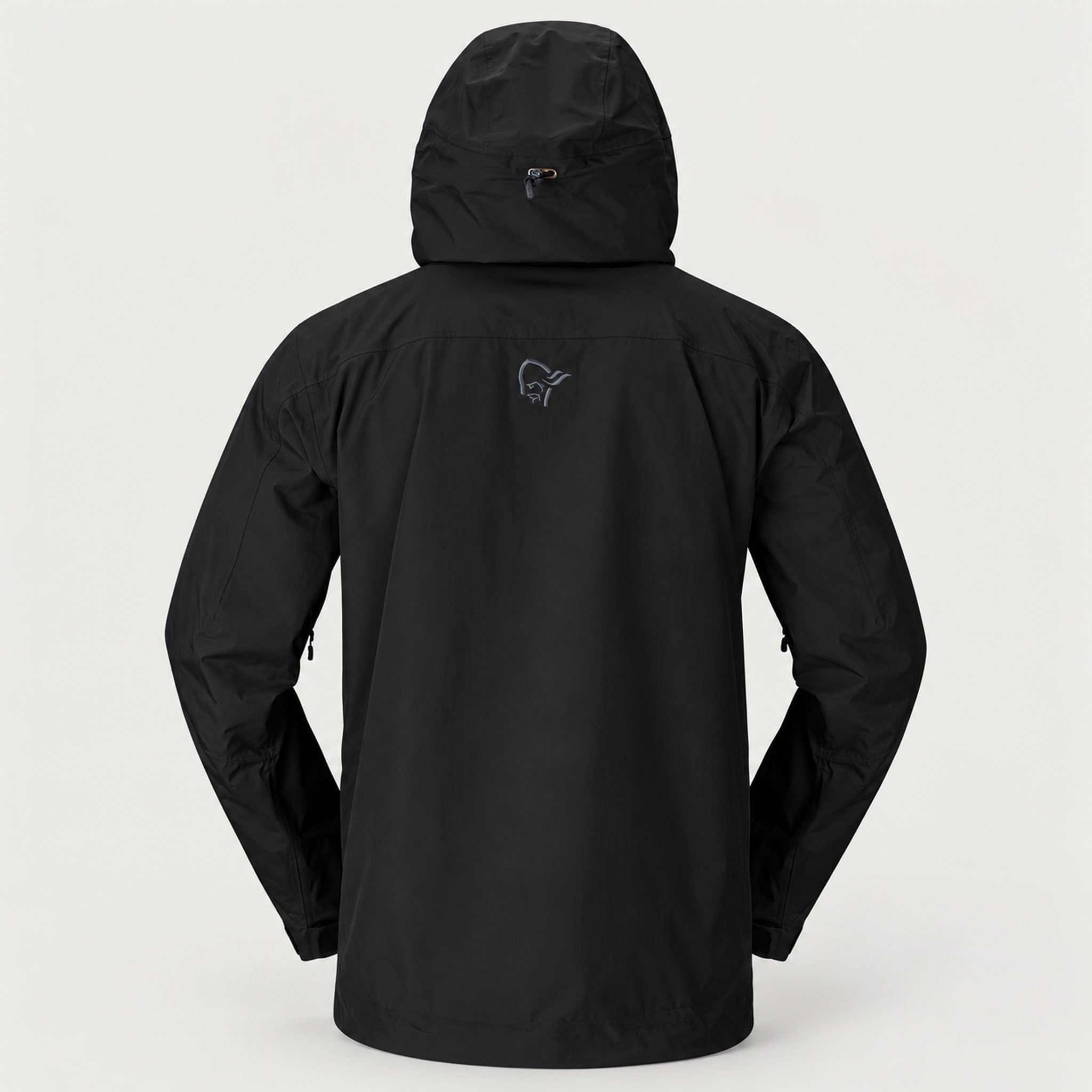 Norrøna men's Lofoten Gore-Tex Ski Jacket in Caviar Black – back