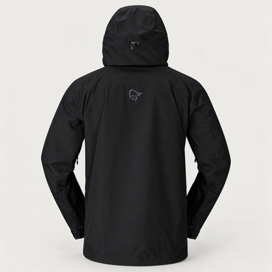 Norrøna men's Lofoten Gore-Tex Ski Jacket in Caviar Black – back