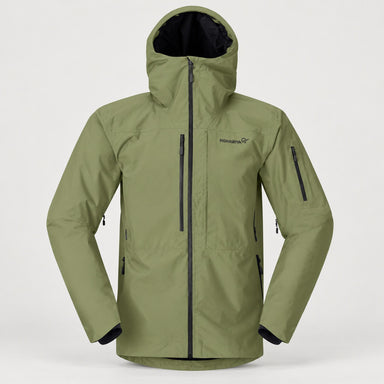Norrøna men's Lofoten Gore-Tex Ski Jacket in Deep Lichen Green – front