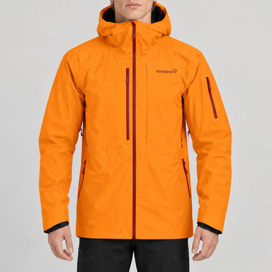 Norrøna men's Lofoten Gore-Tex Ski Jacket in Exuberance – model front