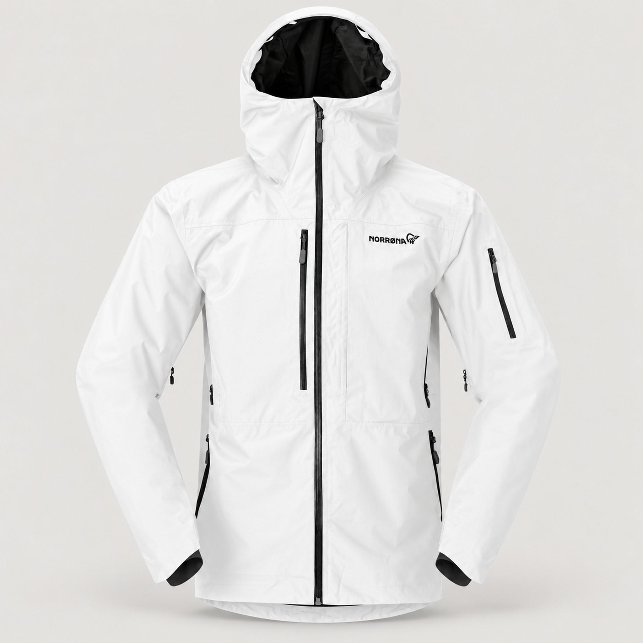 Norrøna men's Lofoten Gore-Tex Ski Jacket in Whisper White – front