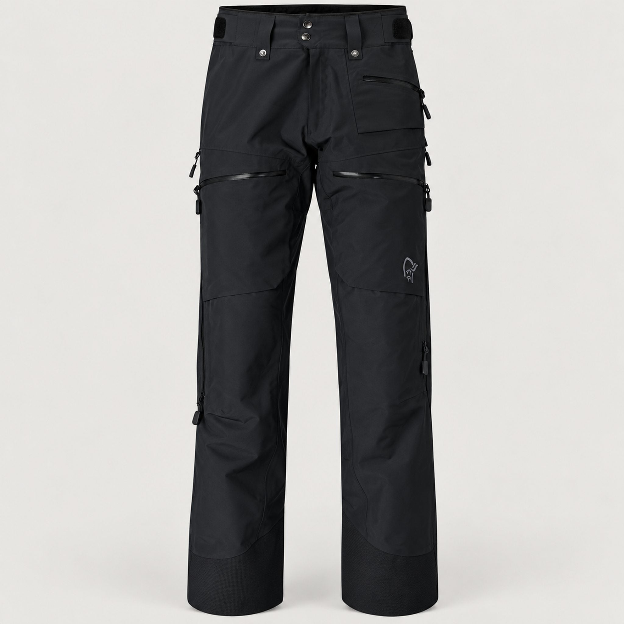 Norrøna men's Lofoten Gore-Tex Ski Pants in Caviar Black – front