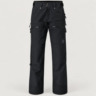 Norrøna men's Lofoten Gore-Tex Ski Pants in Caviar Black – front