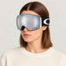 Oakley Flight Deck L Snow Goggles in Black, female model.