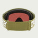 Oakley Flight Tracker M Snow Goggles in Sage Gold/Fern, back.
