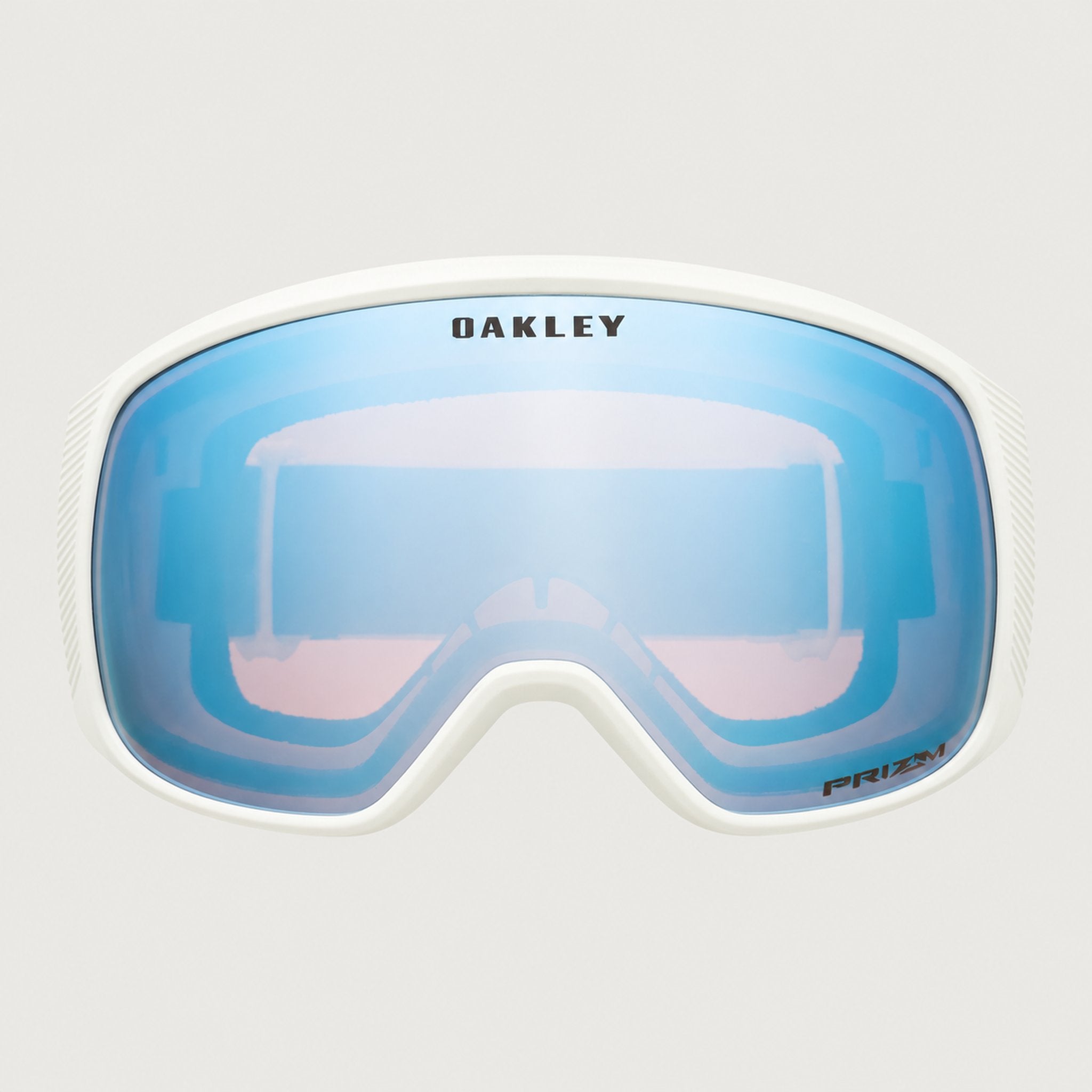 Oakley Flight Tracker M Snow Goggles in Sapphire/White, front alternate.
