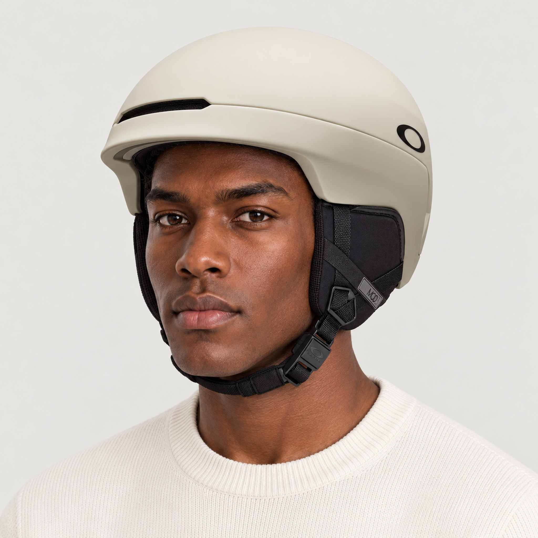 Oakley Mod3 MIPS Helmet in Sand, male model.