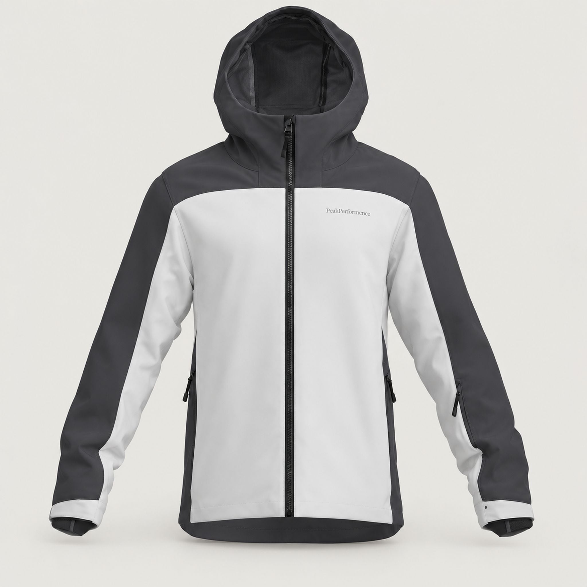 Peak Performance men's Maroon Ski Jacket in Antarctica/Grey – front