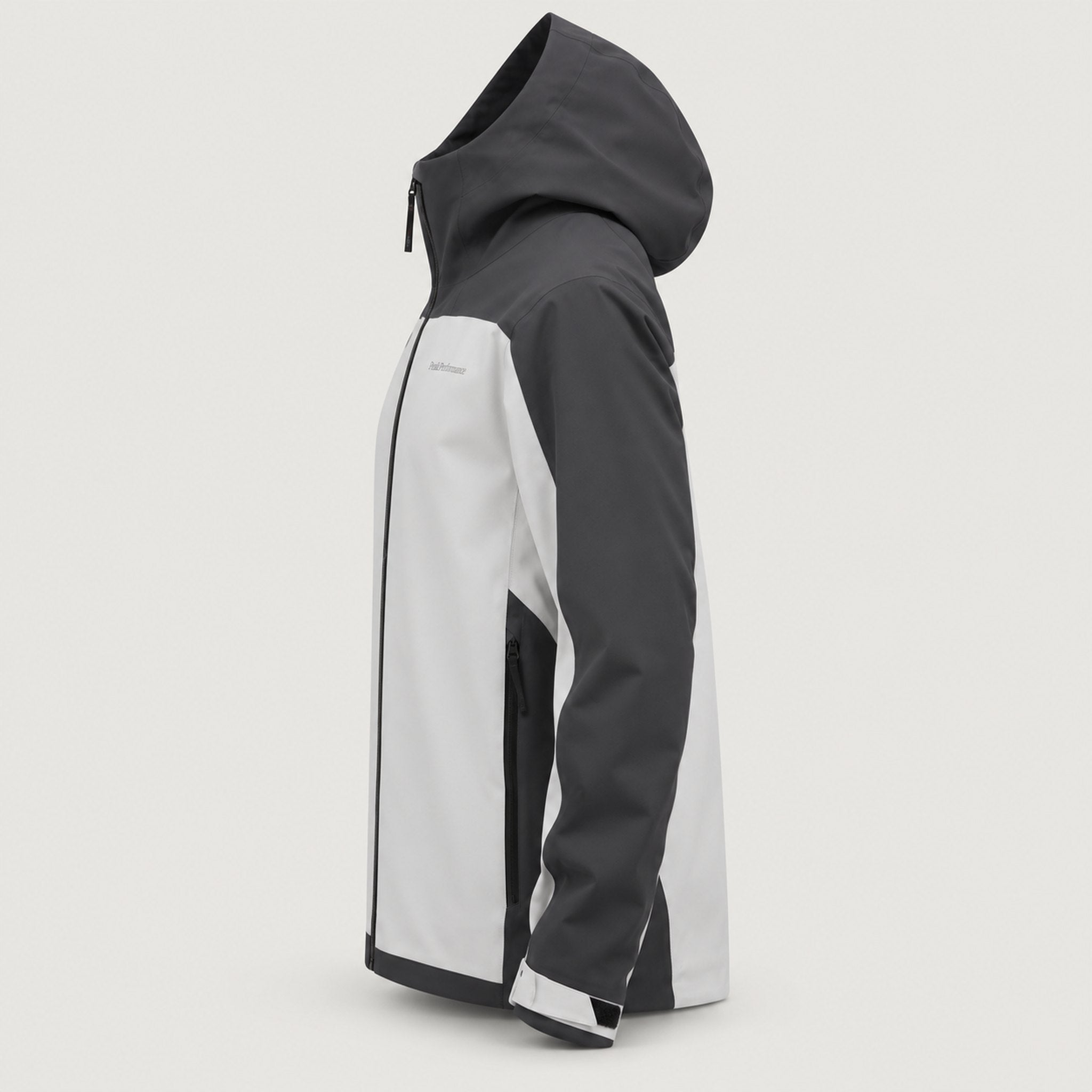 Peak Performance men's Maroon Ski Jacket in Antarctica/Grey – side