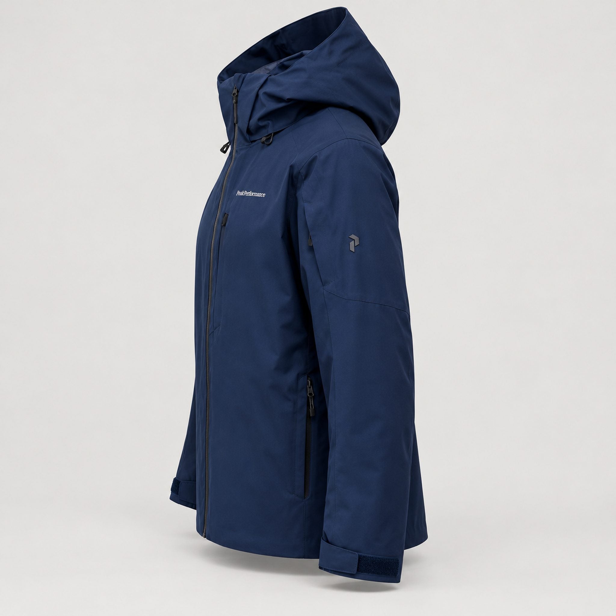 Peak Performance men's Maroon Ski Jacket in Blue Shadow – side