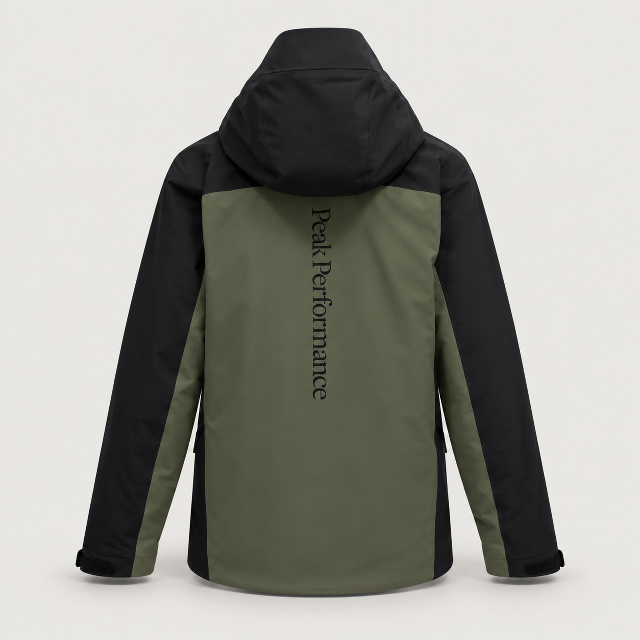 Peak Performance men's Maroon Ski Jacket in Pine Needle/Black – back