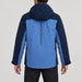 Peak Performance men's Maroon Ski Jacket in Summit Sky/Blue Shadow – model back
