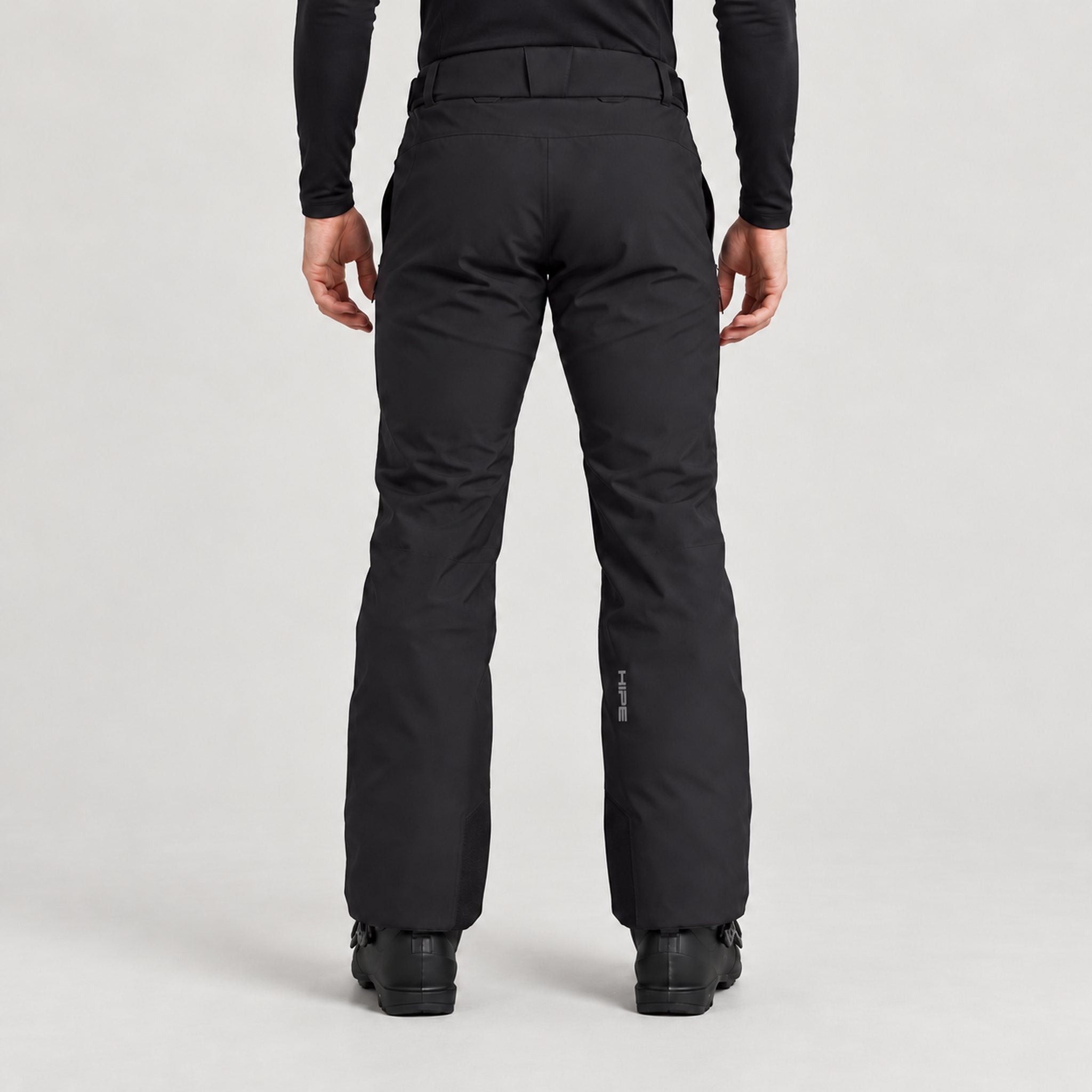 Peak Performance men's Maroon Ski Pants in Black – model back