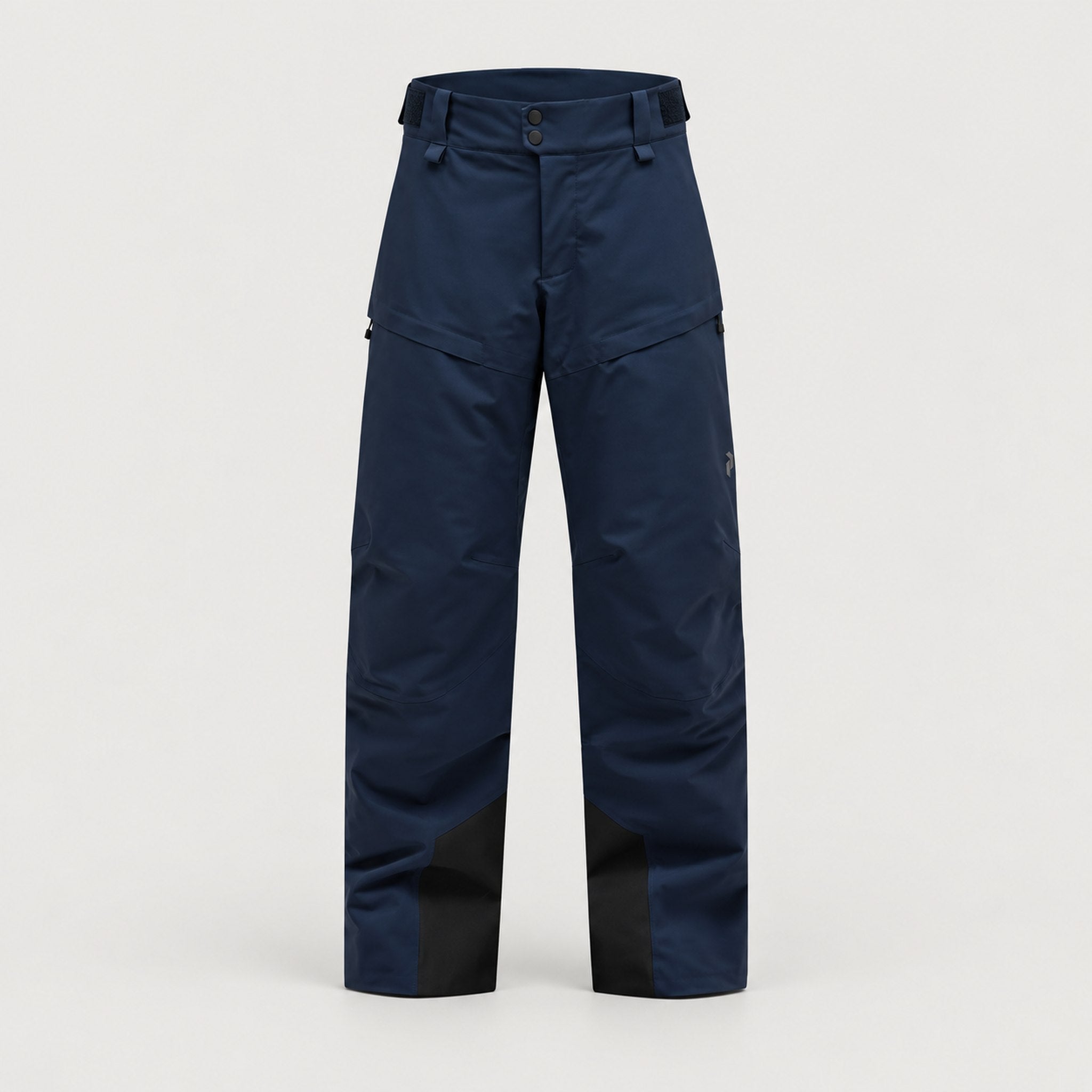 Peak Performance men's Maroon Ski Pants in Blue Shadow – front