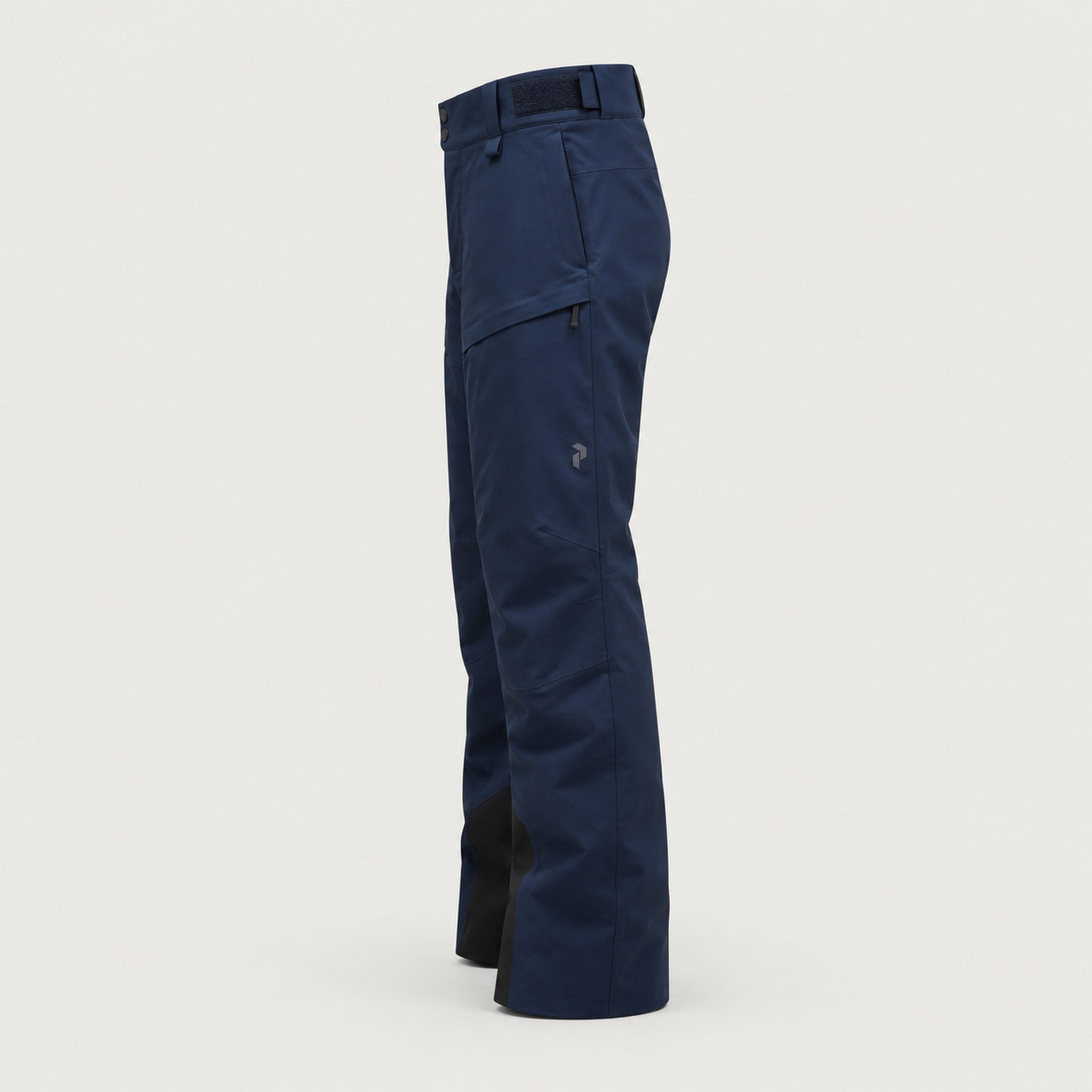 Peak Performance men's Maroon Ski Pants in Blue Shadow – side