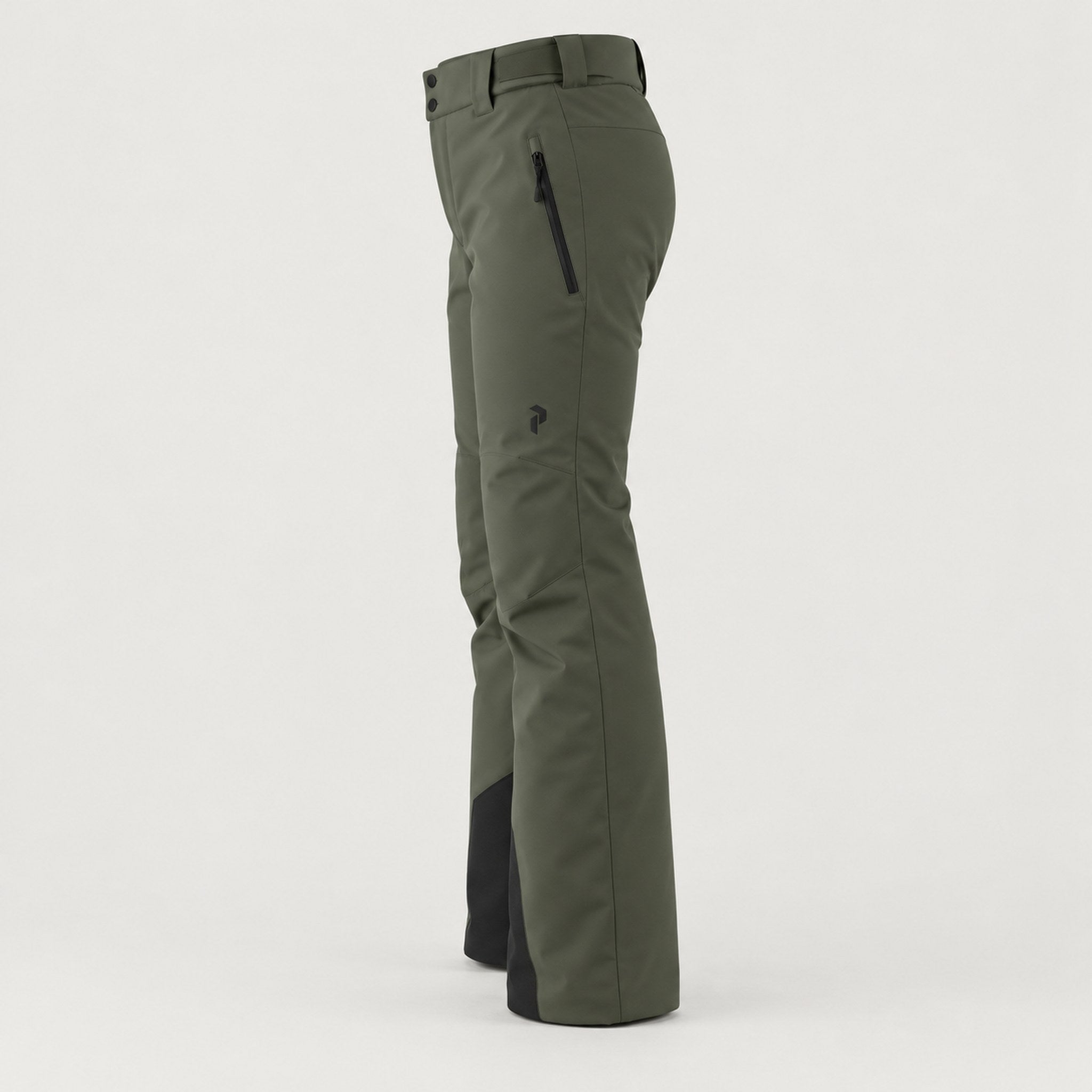 Peak Performance men's Maroon Ski Pants in Pine Needle – side