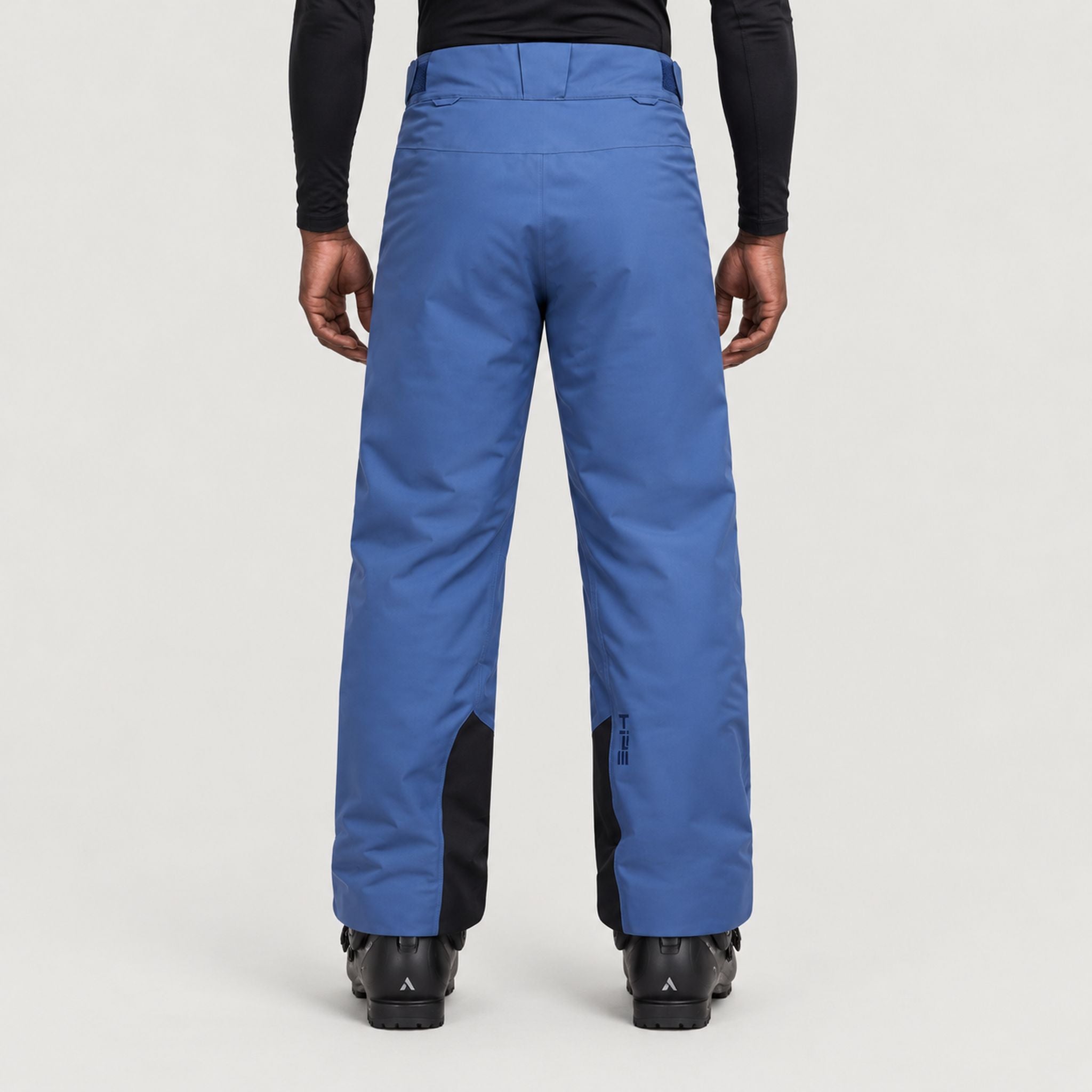 Peak Performance men's Maroon Ski Pants in Summit Sky – model back