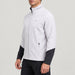 Peak Performance men's Rider Full Zip in Antarctica/Motion Grey – model side