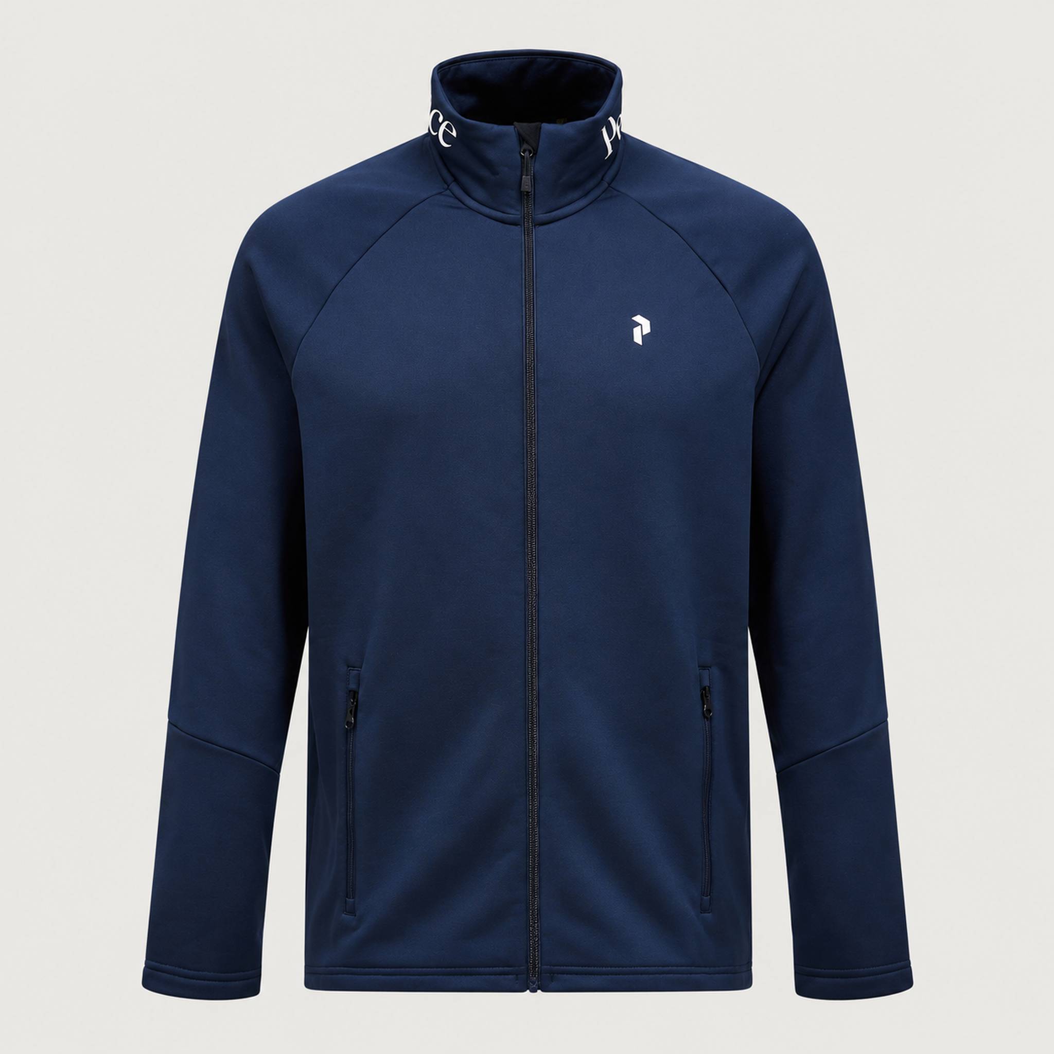 Peak Performance men's Rider Full Zip in Blue Shadow – front
