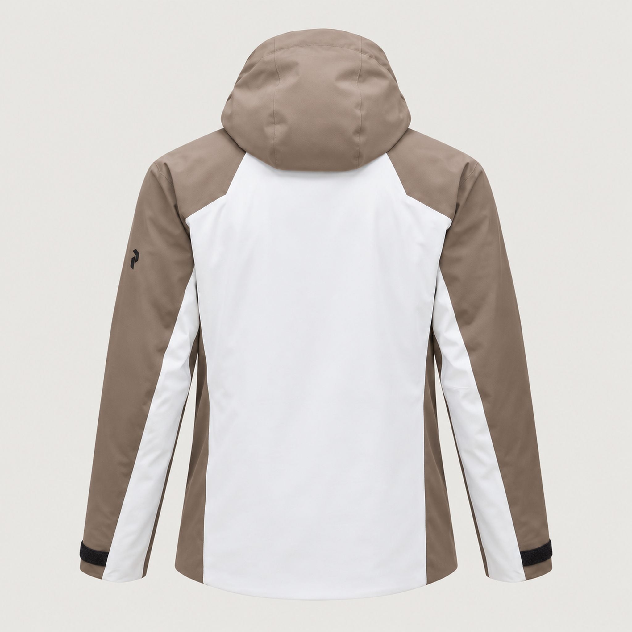 Peak Performance men's Whitelight Ski Jacket in Terrain Tan/Antarctica – back