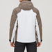 Peak Performance men's Whitelight Ski Jacket in Terrain Tan/Antarctica – model back