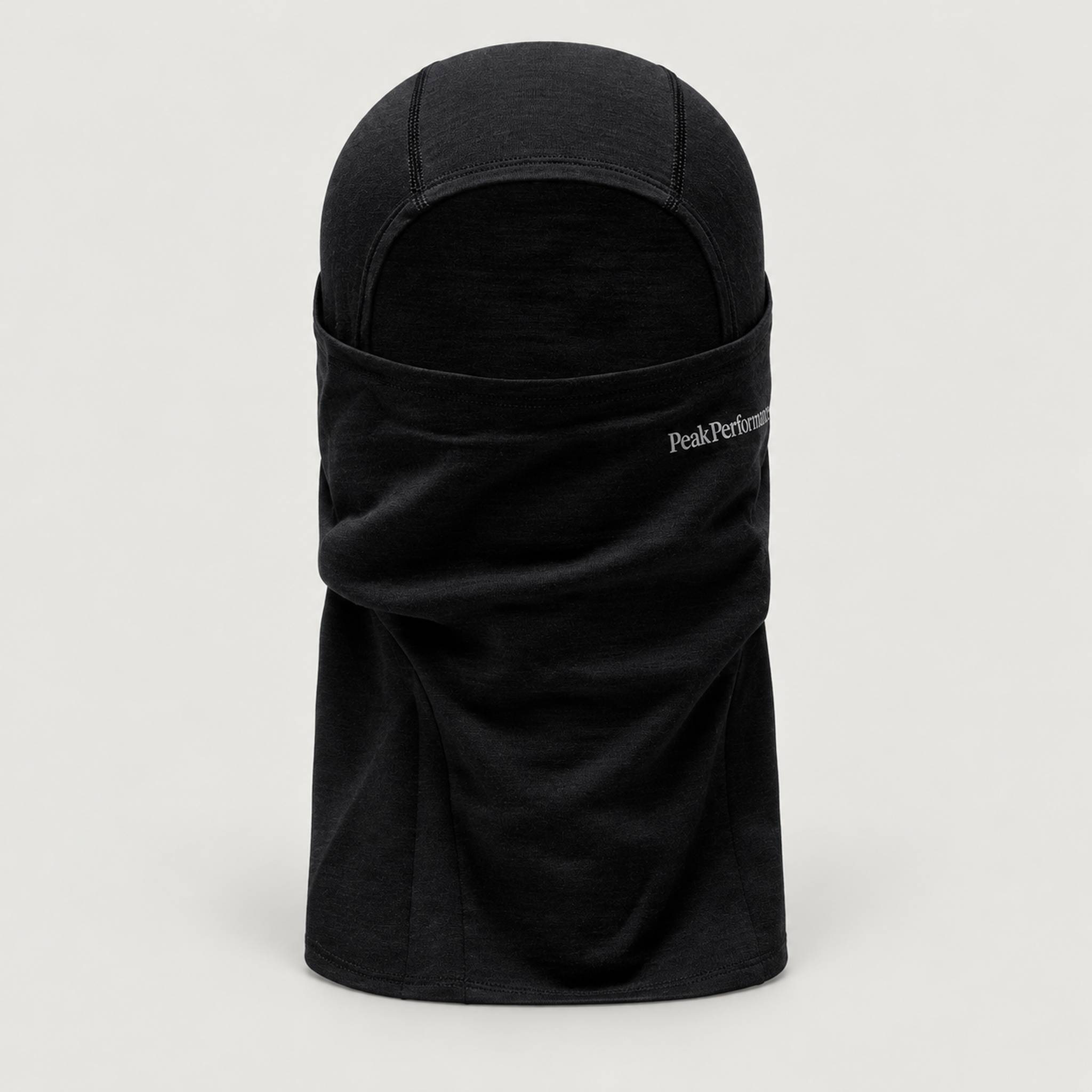Peak Performance unisex Wool Balaclava in Black – front
