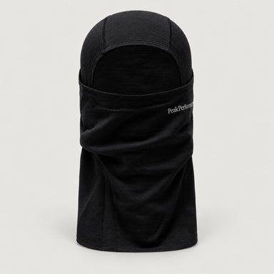 Peak Performance unisex Wool Balaclava in Black – front