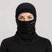 Peak Performance unisex Wool Balaclava in Black – female front