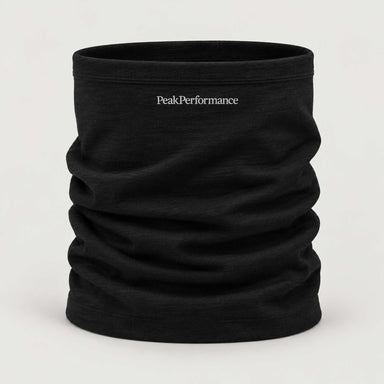 Peak Performance unisex Wool Neck Gaiter in Black – front