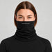 Peak Performance unisex Wool Neck Gaiter in Black – female front