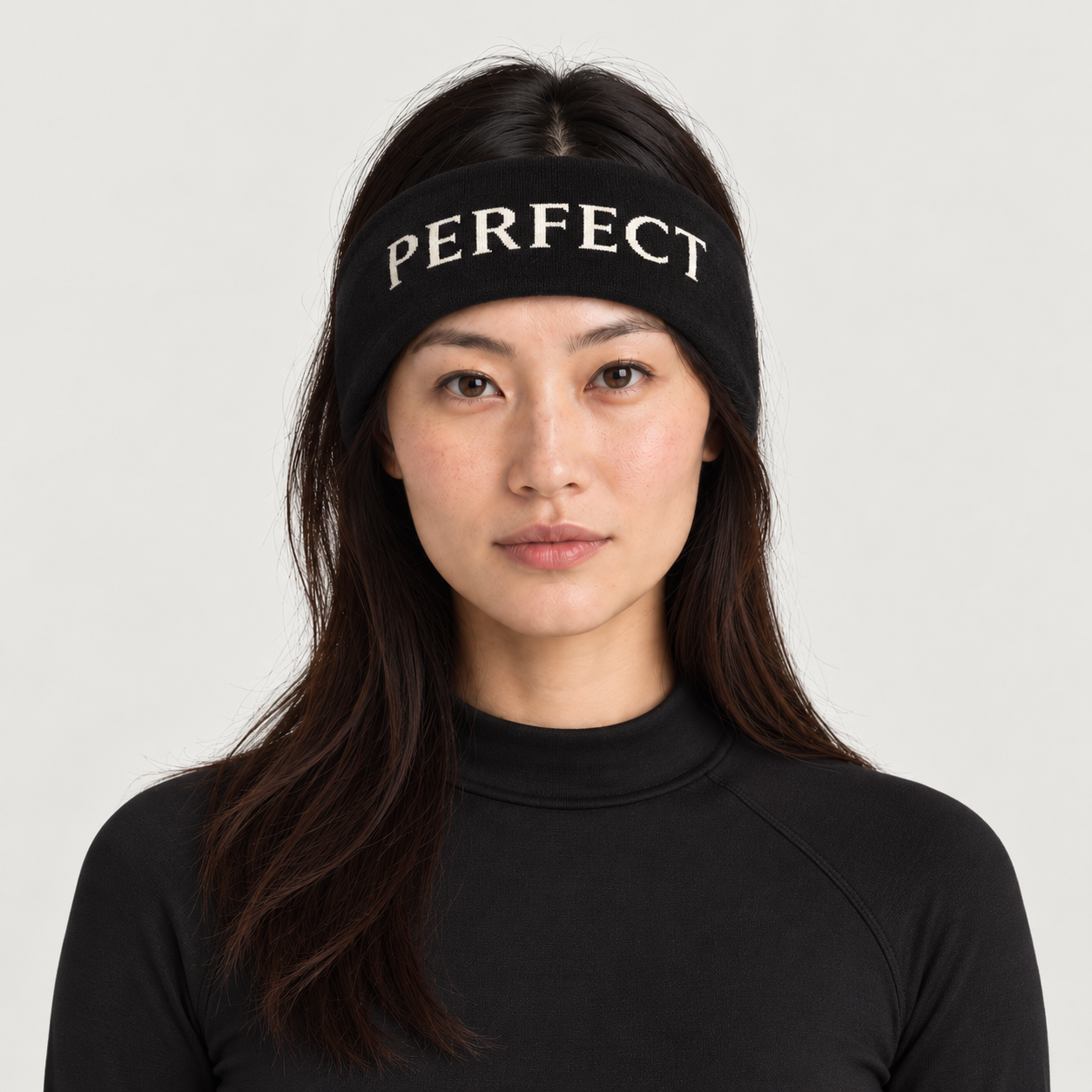 Perfect Moment unisex Headband in Black – woman back view