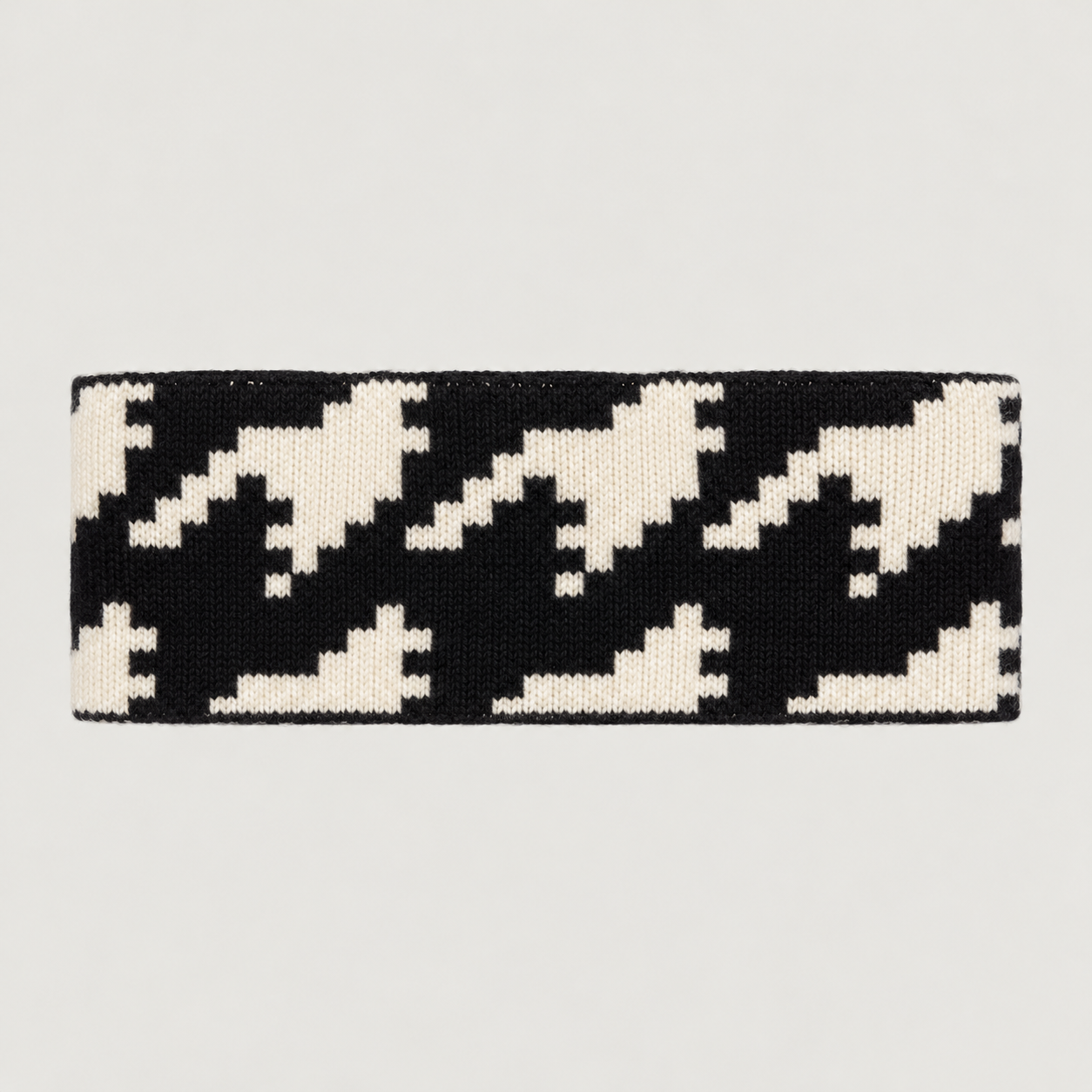 Perfect Moment unisex Headband in Houndstooth Black/White – product back view