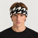 Perfect Moment unisex Headband in Houndstooth Black/White – man front view