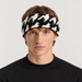 Perfect Moment unisex Headband in Houndstooth Black/White – man back view
