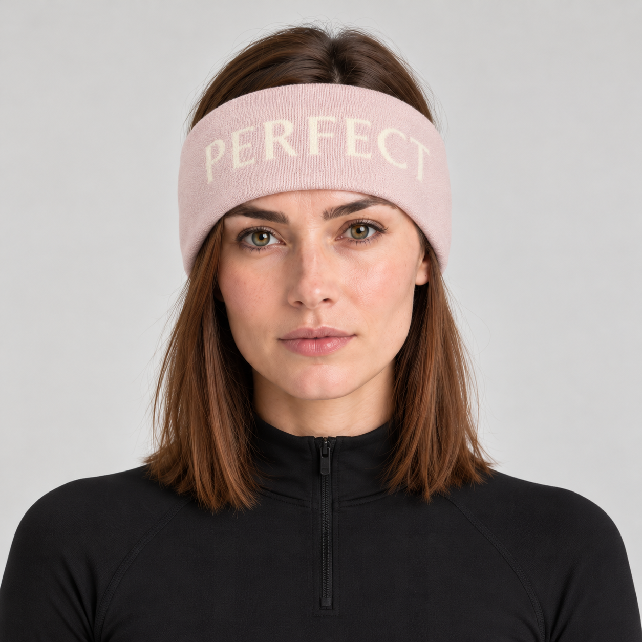Perfect Moment unisex Headband in Oyster Pink – woman back view