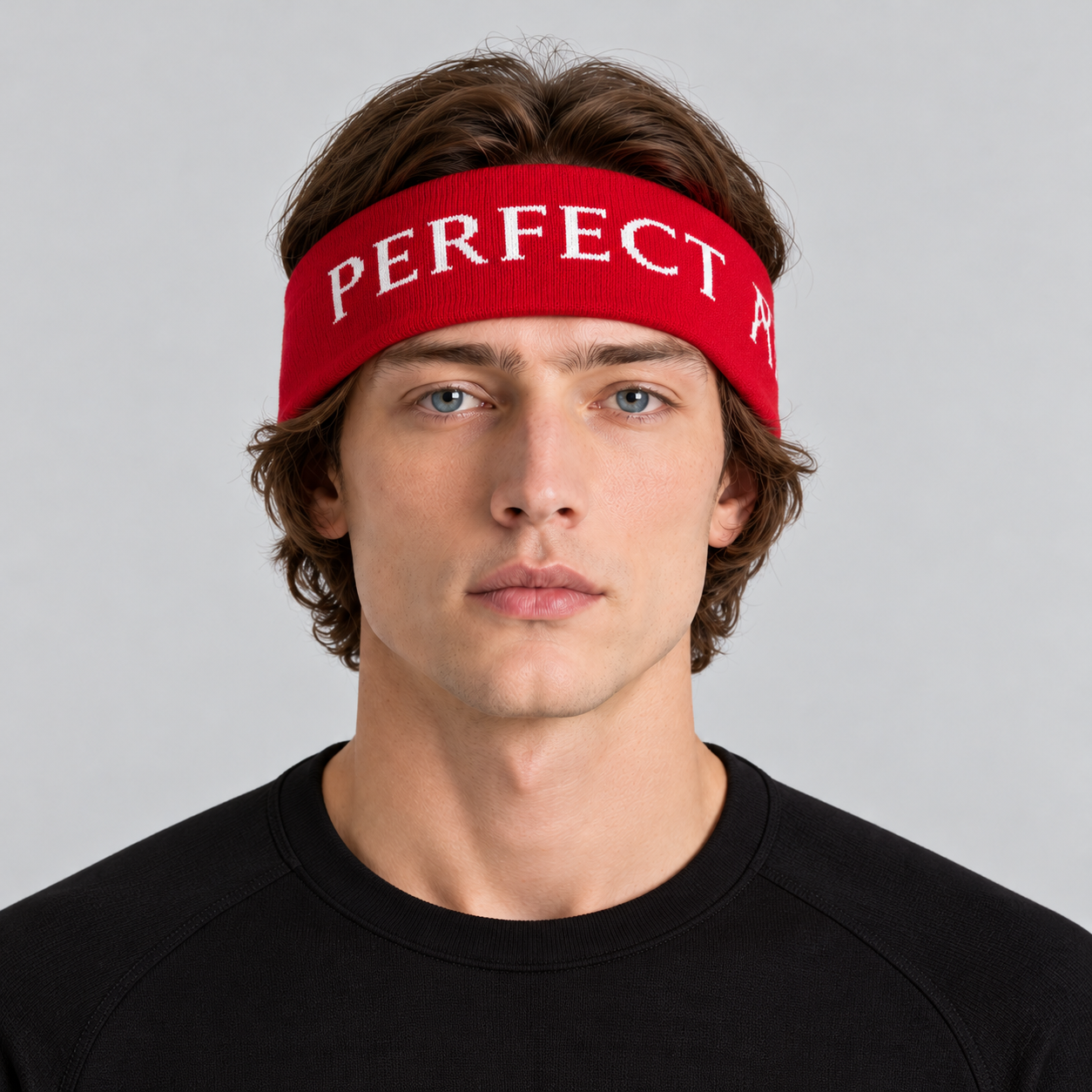 Perfect Moment unisex Headband in Red – man front view