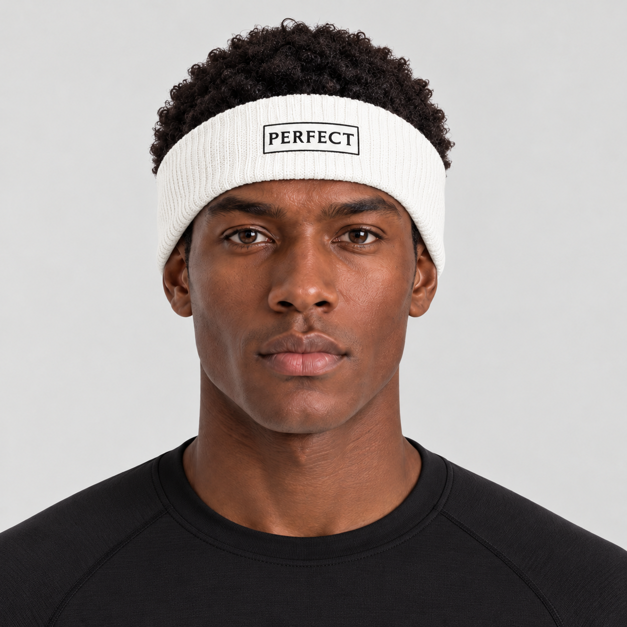 Perfect Moment unisex Headband in Snow White – man front view