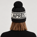 Perfect Moment unisex Schild Beanie in Black – woman back view