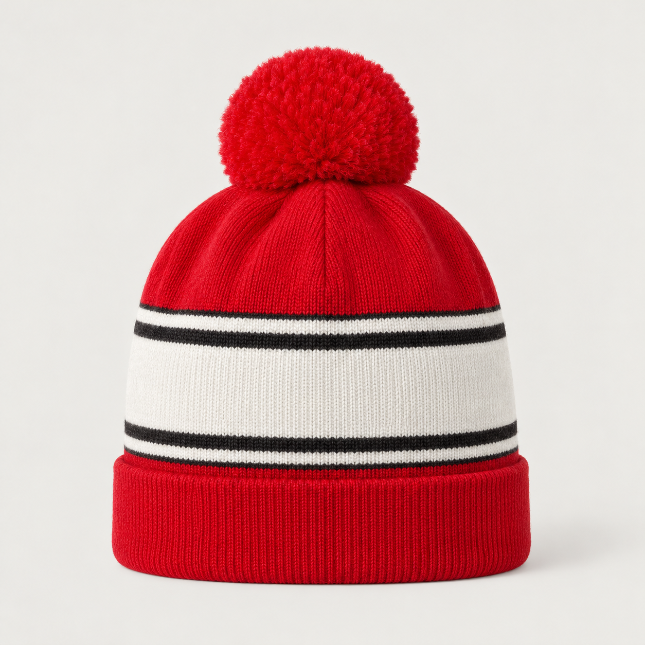 Perfect Moment unisex Schild Beanie in Red – product back view