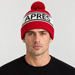 Perfect Moment unisex Schild Beanie in Red – man front view