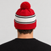 Perfect Moment unisex Schild Beanie in Red – man back view