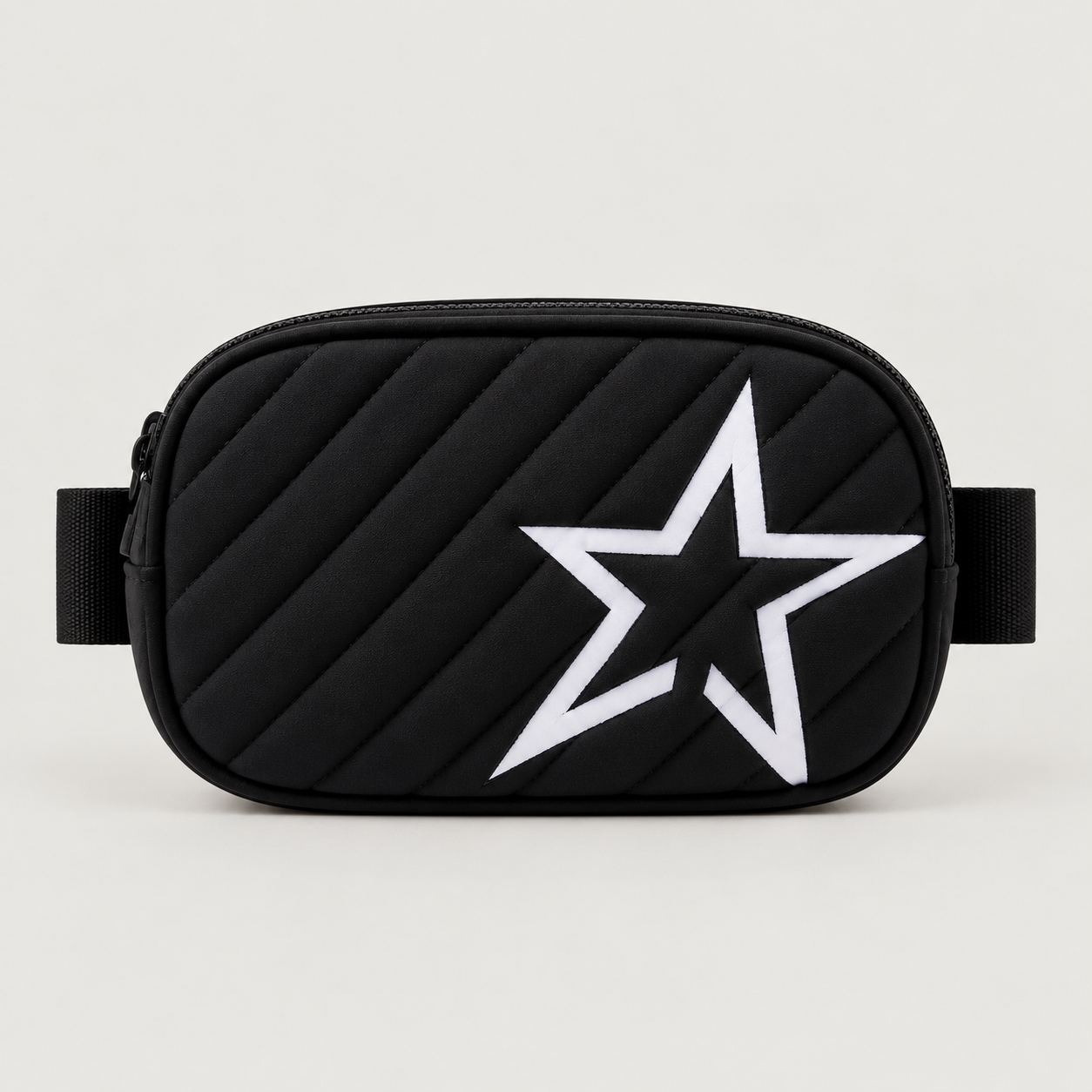 Perfect Moment unisex Star Bum Bag in Black – product front view