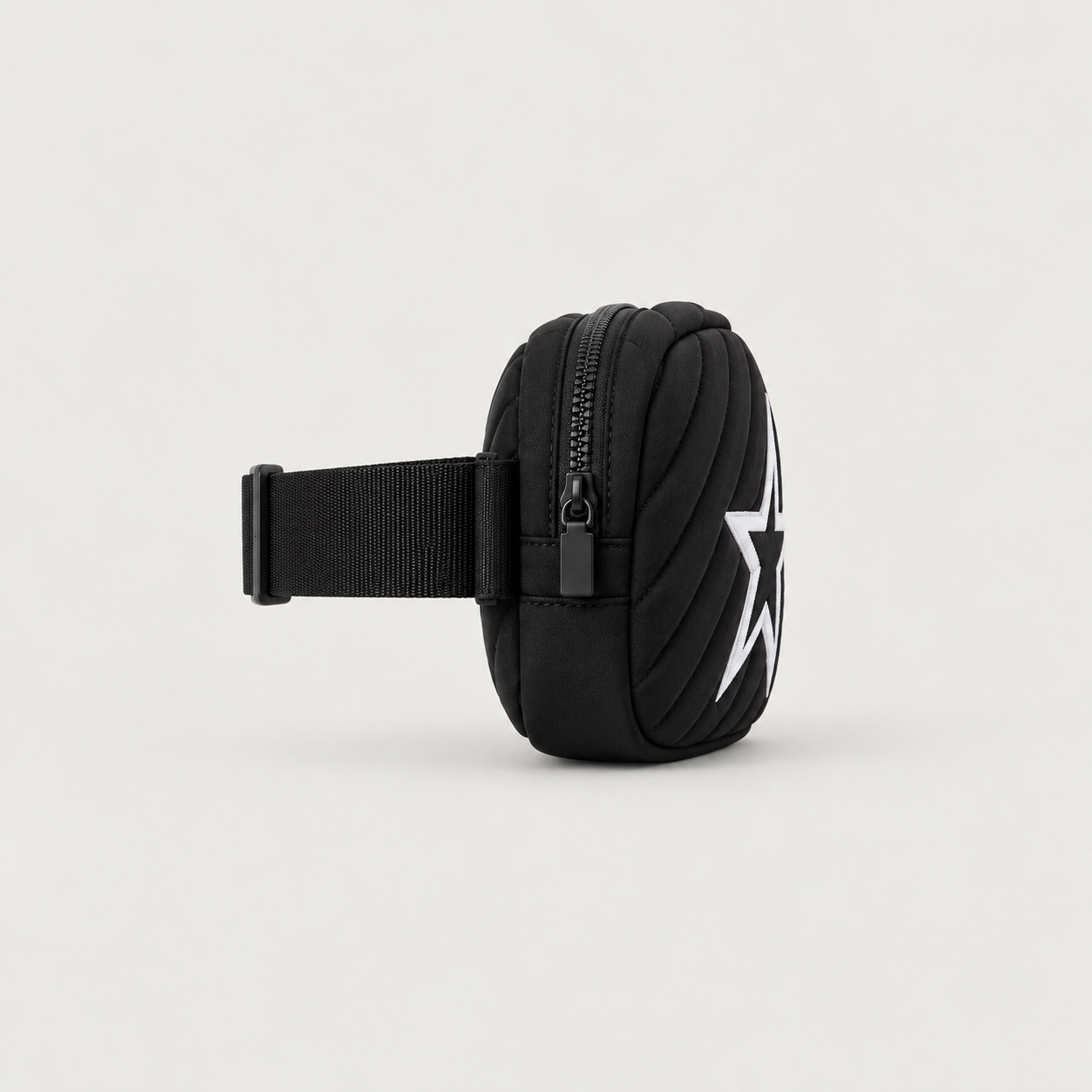 Perfect Moment unisex Star Bum Bag in Black – product side view