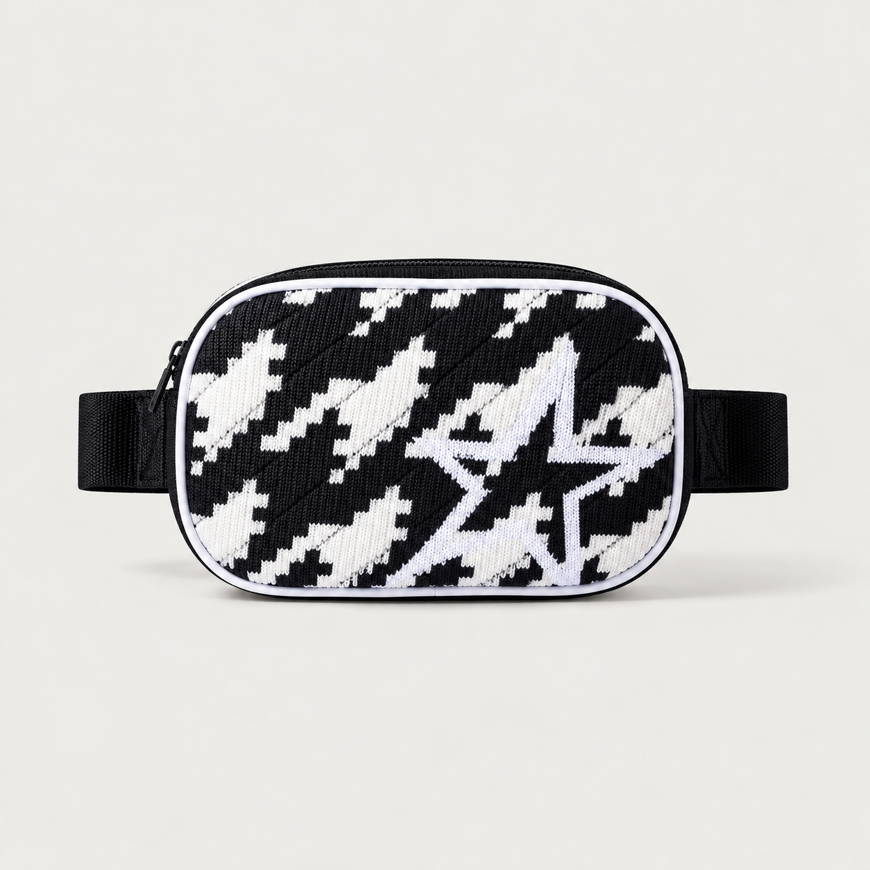 Perfect Moment unisex Star Bum Bag in Houndstooth – product front view