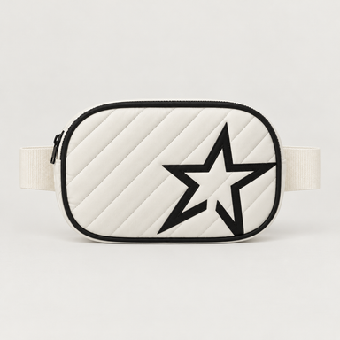 Perfect Moment unisex Star Bum Bag in Snow White – product front view