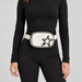 Perfect Moment unisex Star Bum Bag in Snow White – woman front view