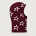 Perfect Moment Balaclava in burgundy with cream stars – product front view