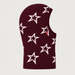 Perfect Moment Balaclava in burgundy with cream stars – back view